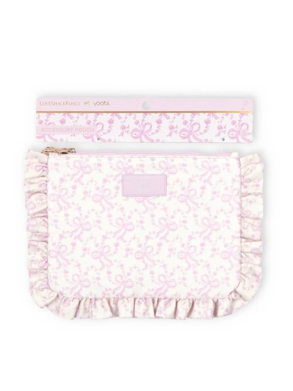 LoveShackFancy x Target - Yoobi Coquette Bow Flat Zip Pencil Case